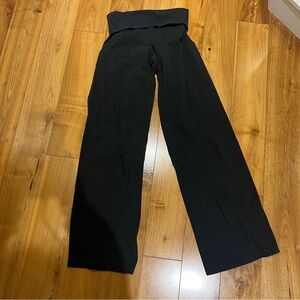 Brandy Melville Black Wide-Leg Yoga Pants